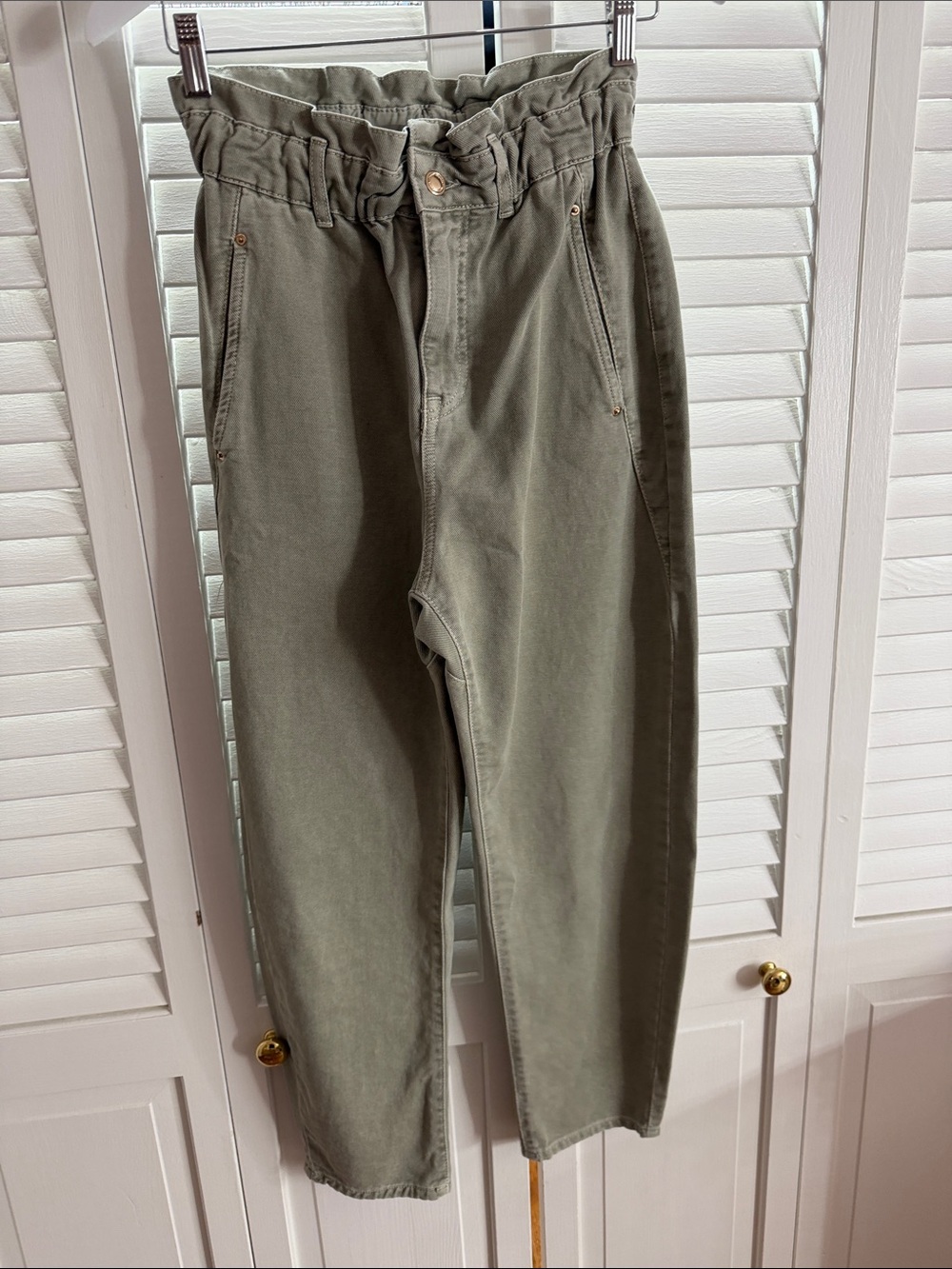 Women’s Olive Green Casual Jeans - Relaxed Fit